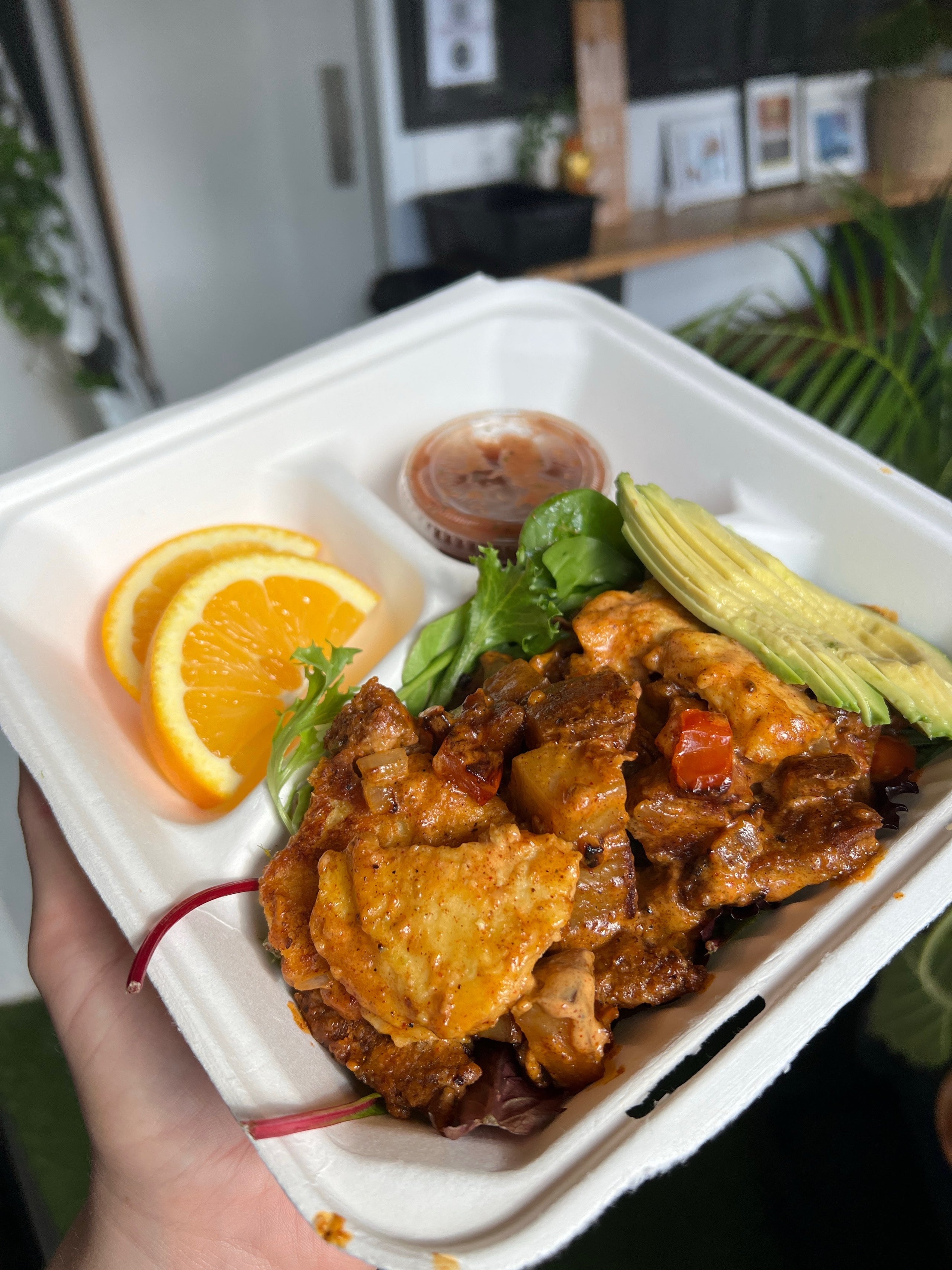 Vegan Breakfast Plate Blondies Vegan Brand Proteins Oahu Honolulu, Hawaii